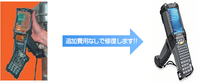 追加費用なしで修復します